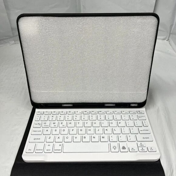 Boriyuan Rose Gold Bluetooth Backlit 10.9" Tablet Keyboard Folio Cover MS52 - Picture 1 of 5
